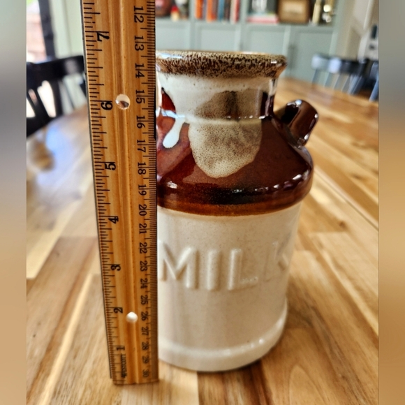 Vintage Stoneware Milk Crock - Utensil Holder, Decorative Jar, Kitchen Decor - Picture 7 of 8